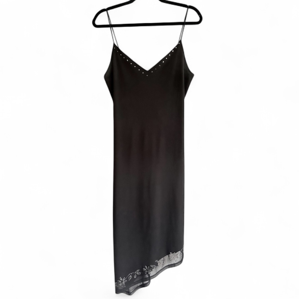 Y2K BYER TOO! Asymmetric Sparkly Midi Slip Dress Whimsigoth Fairy Grunge Sz L